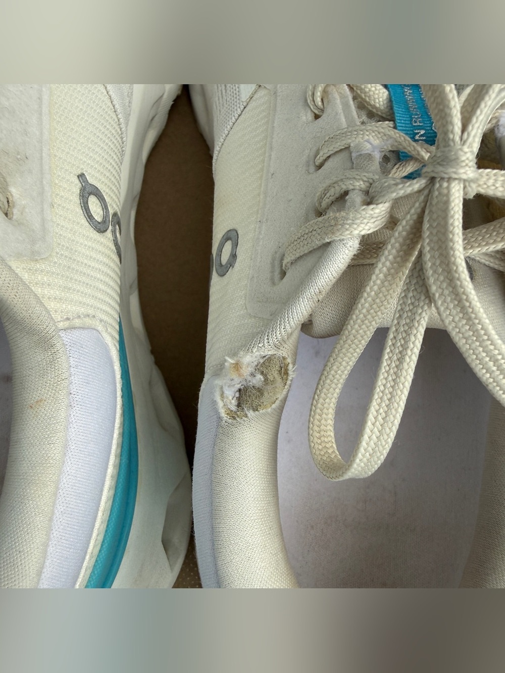 On Running Women Cloudrunner 2 Sneakers in White Horizon Blue. - Picture 6 of 13